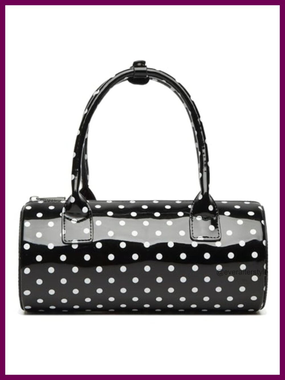Polka Dot Bowler Bag Cute Bow-Tie Crossbody Purse PU Leather